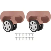 Gistuch 2pcs roues de bagages 360 degrés de rotation calme anti-vêtements abs en caoutchouc valise avec des vis pour la réparation de remplacement or rose