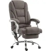 BellaFurn Chaise de massage ergonomique - Chaise de bureau confortable - Réglable en hauteur et repose-pieds | Couleur : gris foncé