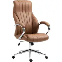BellaFurn Chaise de bureau de luxe en cuir - chaise de bureau - toujours confortable | couleur : marron clair