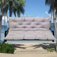 Topchances Coussin de banc imperméable Coussin d'assise et de dossier Coussin pour banc de jardin Meubles de jardin Balançoires de jardin, 120x100x10cm,Gris clair
