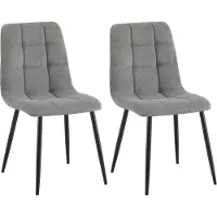 BellaFurn lot de 2 chaises de salle à manger - Chaises de salle à manger - Assise confortable avec rembourrage en velours