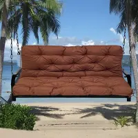 Topchances Coussin de banc imperméable Coussin d'assise et de dossier Coussin pour banc de jardin Meubles de jardin Balançoires de jardin, 150x100x10cm,Marron foncé