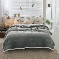 Topchances Couette d'hiver chaude et épaisse, couette en microfibre, couette en flanelle avec duvet et plumes, couette moyenne en duvet 370gsm,Gris,230x200cm