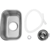 Gistuch Lavabo pour camping-car, acier inoxydable, mini-lavabo simple pour voitures, bateaux, camping-cars, yachts, 32 x 22 x 12 cm