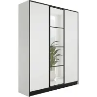KIER FURNITURE EDEN v1 Armoire 156,4 x 205 x 39 cm, 3 portes, blanc