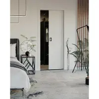 KIER FURNITURE Portes coulissantes Evo Werdi Plus + caisson, cadre 90 cm, blanc