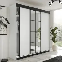 KIER FURNITURE EDEN v2 Armoire 206,4 x 205 x 39 cm, 4 portes, chêne Craft