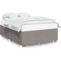 vidaXL Cadre de lit sans matelas Taupe 140x190 cm Tissu