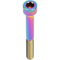 Gistuch Vis de potence de vélo M6 x 50 mm, guidon de vélo attractif en alliage de titane pour l'extérieur, multicolore