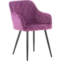 BellaFurn Chaise de salle à manger - Chaise de cuisine confortable, design moderne, pieds en velours/métal