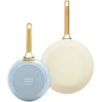 Greenpan CC008484-001, set de friture, bleu, vert, aluminium, céramique, or, acier inoxydable