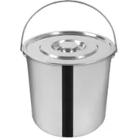 OEM Seau pour faire mousser le lait, acier inoxydable, grande capacité, argent, 18L