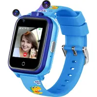 Topchances smartwatch 4G pour enfants avec appel vidéo, smartwatch pour enfants avec GPS, montre intelligente pour enfants appelant SOS mode école jeux réveil, cadeaux pour filles garçons,Bleu