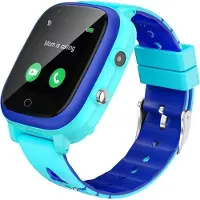 Topchances montre intelligente 4G pour enfants avec GPS et téléphone, SOS, lecteur de musique, appareil photo, mode école, Kids Smart Watch pour 3-14 ans garçons filles cadeaux, bleu