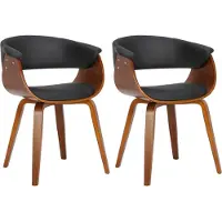 BellaFurn set de 2 chaises de salle à manger - chaises de cuisine - grand confort d'assise | Couleur : noir