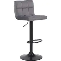 BellaFurn Tabouret de bar moderne - Tabouret de bar - Design ergonomique, rembourrage en velours | Couleur : gris