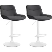 BellaFurn Set de 2 chaises de bar en tissu - hauteur réglable - design moderne et confortable