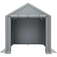 Great han Remise à outils gris foncé 190 x 170 x 200 cm comme garage à vélos et tente de stockage, tente de garage résistante aux intempéries pour le jardin et les outils
