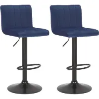 BellaFurn lot de 2 tabourets de bar en velours - tabouret de bar - hauteur réglable