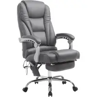 BellaFurn Chaise de bureau de massage, chaise ergonomique, massage en 7 points, inclinable & réglable | couleur : gris