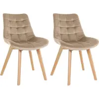 BellaFurn lot de 2 chaises de salle à manger - chaises de cuisine - rembourrage en velours, facile d'entretien