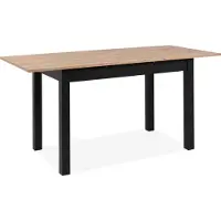 Freiraum Esstisch >Coburg< ausziehbar 160cm, Artisan Eiche / Schwarz - 120/160x76,5x70cm (BxHxT)