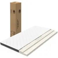 Youjia Matelas confortable, densité H3, fermeté moyenne, Oeko-Tex, hauteur 7 cm, dimensions 140 cm × 200 cm, fabriqué en mousse à mémoire de forme avec sept zones de soutien