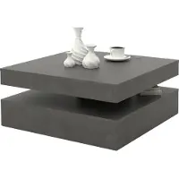 Freiraum Couchtisch >Coimbra< in Betonoptik Dunkelgrau - 93x34.3x78cm (BxHxT)