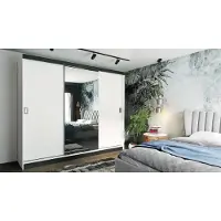 KIER FURNITURE Armoire multi-usages RETRO 1 200 - Blanc 200x205x59 cm