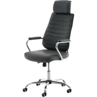 BellaFurn Chaise de bureau ergonomique - chaise de bureau - hauteur d'assise réglable, similicuir | couleur : gris