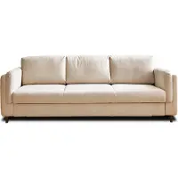 Best Mobilier Lisa Design Brooke - canapé 3 places - convertible - en velours , Beige