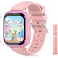 Topchances Montre Smart Watch pour enfants, montre intelligente pour filles et garçons avec appel, 31 puzzles, 15 livres audio, montre pour enfants, téléphone pour enfants 3-12 ans cadeau,Rose