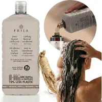Sarcia.eu PRIJA 2 en 1 shampooing pour cheveux, gel douche liquide au ginseng, recharge, VEGAN 1 l