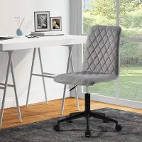 Topchances Velours Chaise de bureau Chaise de bureau à haut dossier Fauteuil de bureau pivotant Chaise d'ordinateur Chaise de travail Hauteur réglable pour la maison et le bureau, Gris
