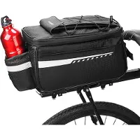 Topchances 8L Sacoche de vélo , sacoche de porte-bagages imperméable vélo arrière sacoche de porte-bagages sacoche de selle pour vélos , sacoche de caméra pour voyages(Noir)