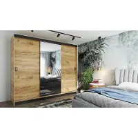 KIER FURNITURE Armoire multi-usages RETRO 1 200 - Chêne Craft Gold 200x205x59 cm