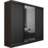 KIER FURNITURE Armoire multi-usages MALANI 200 - Graphite Anthracite 200x205x59 cm