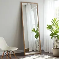 ProximaX Miroir pleine longueur 150x40 cm, rectangulaire, à poser ou suspendre, cadre aluminium, idéal salle de bain, chambre, entrée et couloir, noir