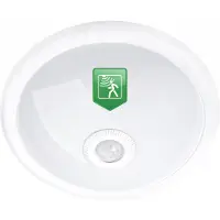 LUMILED plafonnier 2x E27 IP44 avec détecteur 360° blanc plafonnier détecteur de mouvement spot plafonnier rond panneau plafond détecteur 30cm spot de plafond