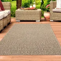 Teppichhome24 Tapis d'extérieur en sisal pour balcon, terrasse et jardin Taille - 160 x 230 cm