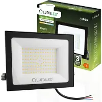 LUMILED Projecteur à LED 100W super lumineux Projecteur extérieur 9000Lm Projecteur à LED pour l'extérieur IP65 étanche 4000K blanc neutre Projecteur projecteur noir