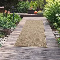 Teppichhome24 Tapis d'intérieur et d'extérieur de style naturel pour la cuisine, la salle à manger ou la terrasse Taille - 60 x 180 cm