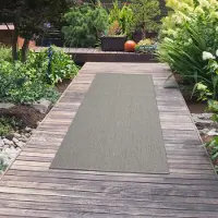 Teppichhome24 Tapis moderne en sisal pour véranda, gris, dimensions : 80 x 150 cm