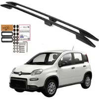 Erkul Barres de toit FIAT PANDA à partir de 2012 Noir Aluminium Durable Solide