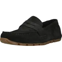 Clarks , pantoufle Corsley avec semelle flexible, couleur bleu marine (Navy), en daim, taille 40