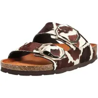 Rohde ALBA : Sandales plates pour femmes, semelle intérieure en cuir, couleur marron, style décontracté