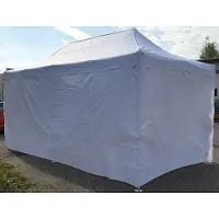 Pártystany-Jičín s.r.o. Tente de réception à armature en ciseaux 3 x 4,5 m ALU Standard 450 g/m² - 4 panneaux latéraux pleins, blanc