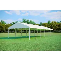 Ambitent Tente de réception 5x12 mètres, PVC standard, 500 g/m², couleur blanche