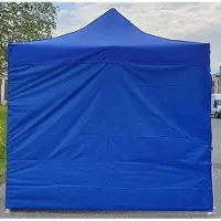 Pártystany-Jičín s.r.o. Tente de réception à armature en ciseaux 3 x 3 m ALU Standard 450 g/m² - 4 panneaux latéraux pleins bleus