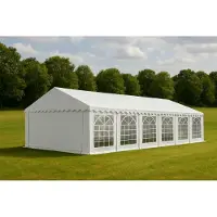 Pártystany-Jičín s.r.o. Tente de réception 6x12 mètres, PVC Standard PLUS, 500 g/m², couleur blanche